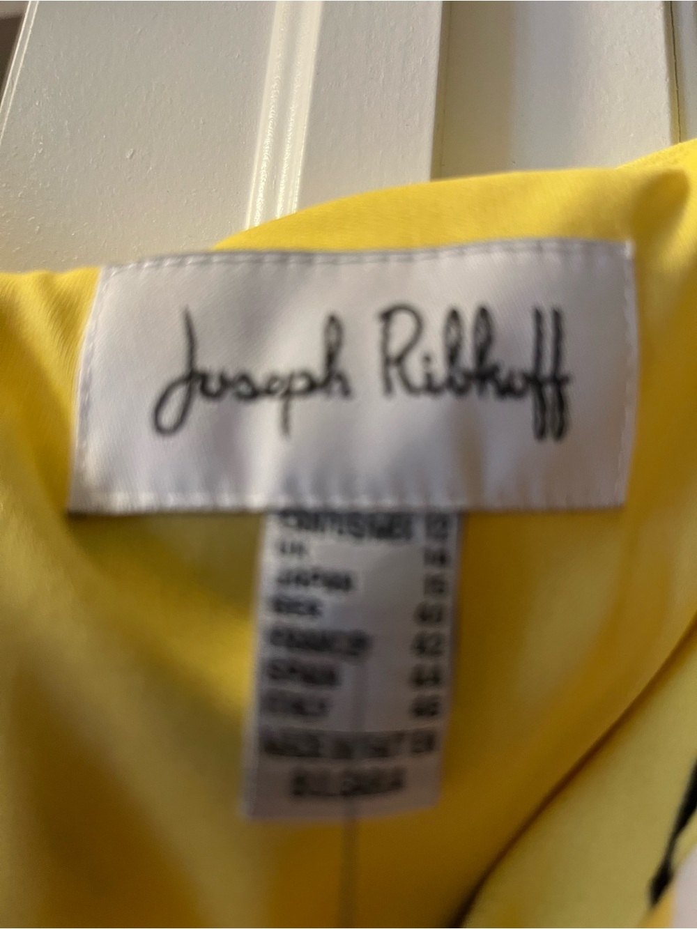 Joseph Ribkoff Yellow Floral Cold-Shoulder Midi Dress - Picture 5 of 6